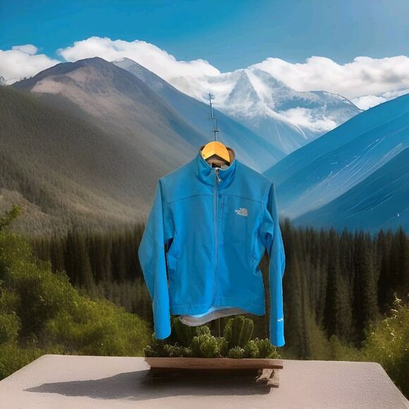 The North Face Apex Bionic Jacket Women's Size Small Blue Softshell Full Zip Up - Picture 1 of 6